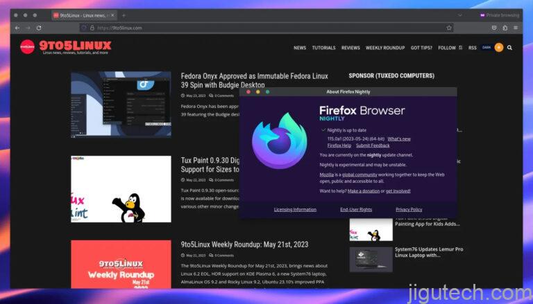 Firefox 115 将允许您通过中键点击新标签按钮打开链接或搜索