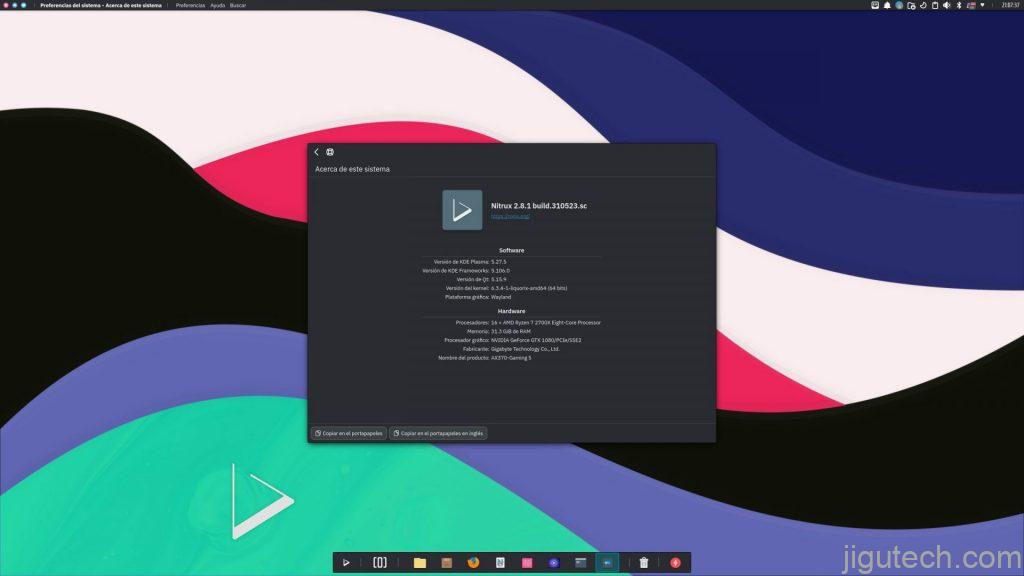 Nitrux 2.8.1 随 Linux 内核 6.3 一起发布，默认使用 Plasma Wayland插图
