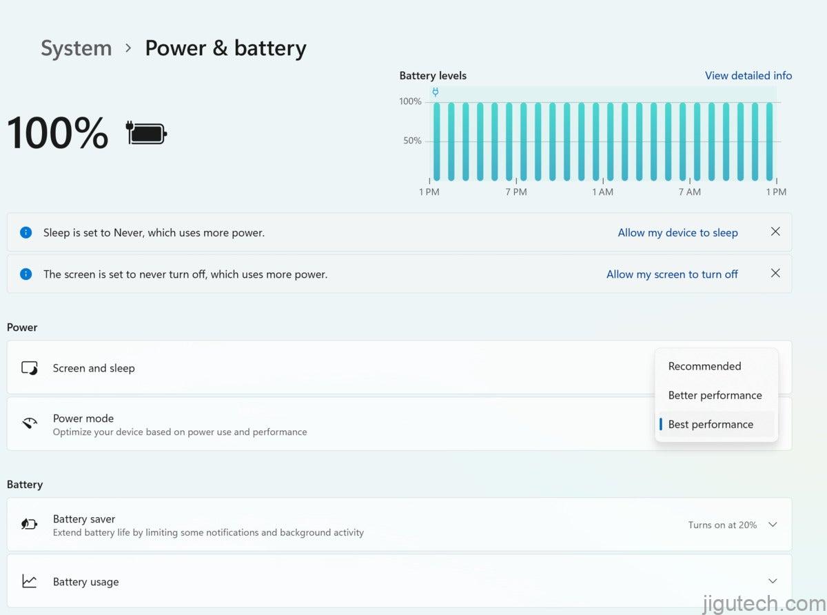 windows 11 power mode