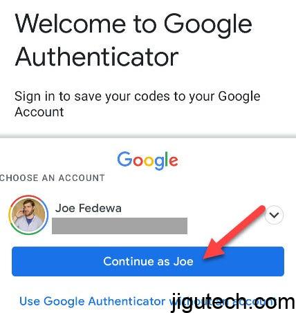 使用谷歌帐户登录。