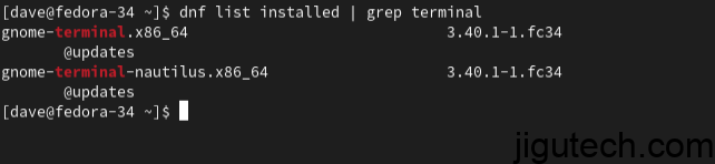 使用 grep 在 dnf 的输出中搜索特定条目