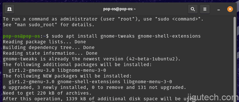 安装 GNOME shell 扩展