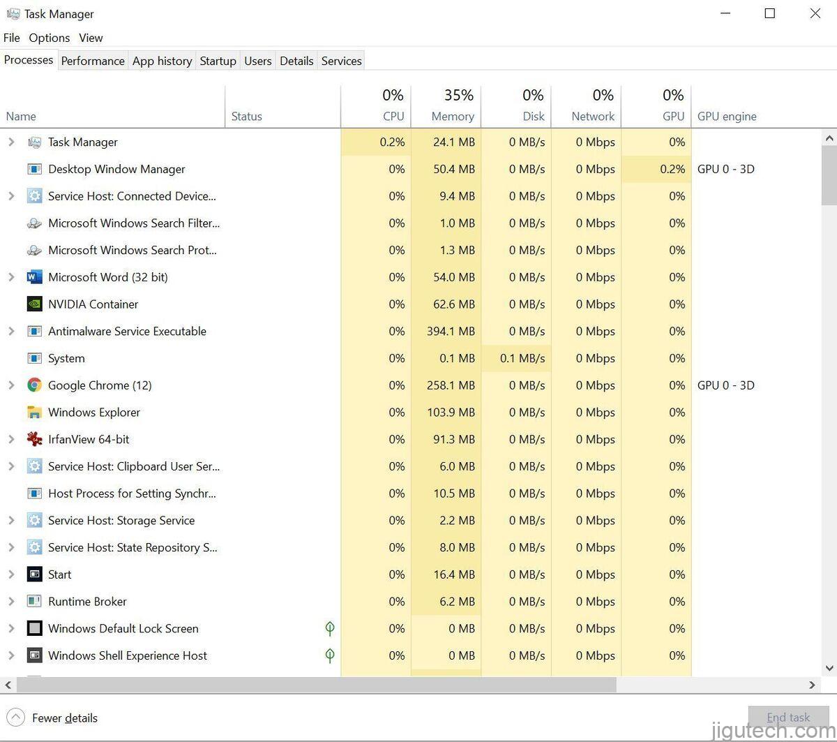 task manager power usage default