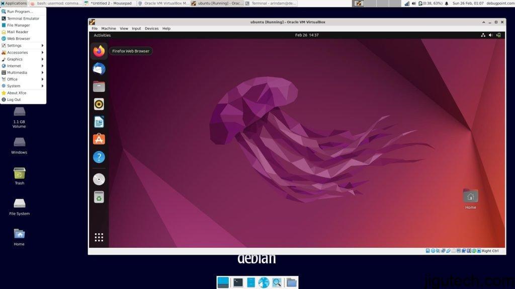VirtualBox 安装在 Debian 中并运行 Ubuntu Guest