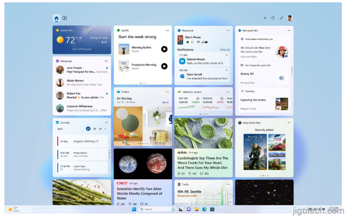 Windows 11 February 2023 Update Widgets Facebook 等