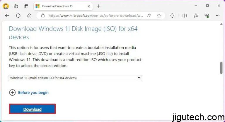 如何下载Windows 11 22H2 ISO文件