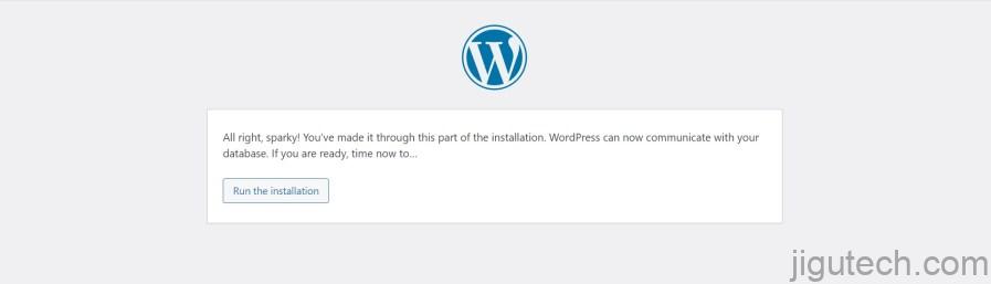 WordPress 运行安装
