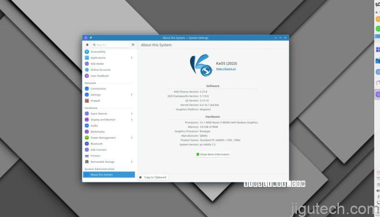 KaOS Linux 2023.09 添加 KDE Gear 23.08，重点转向 KDE Plasma 6 ISO