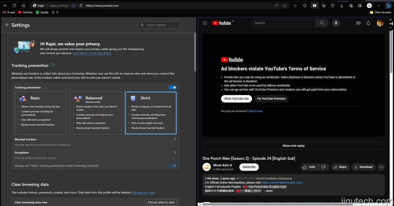 YouTube 在 Microsoft Edge 中被屏蔽