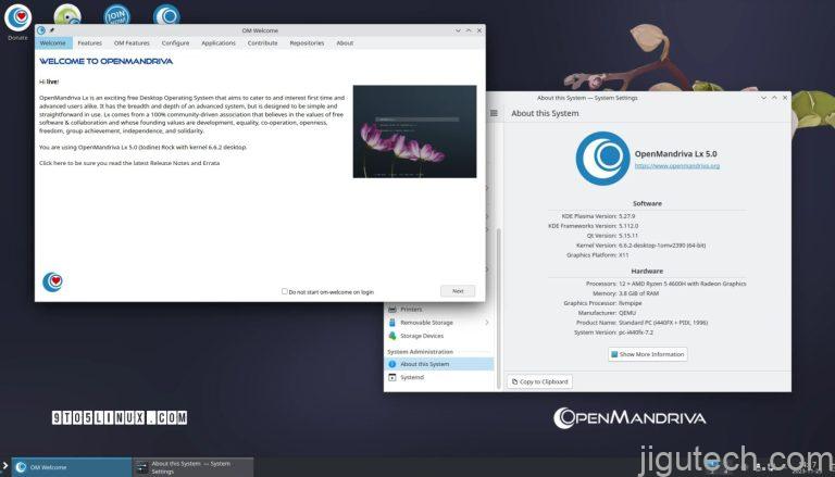 OpenMandriva Lx 5.0 作为最后一个 KDE Plasma 5 版本发布，由 Linux 6.6 LTS 提供支持